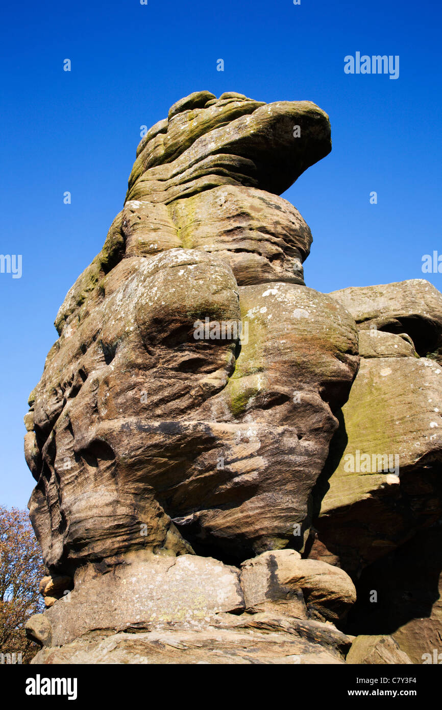 Formaciones rocosas de Brimham Rocks North Yorkshire, Inglaterra Foto de stock