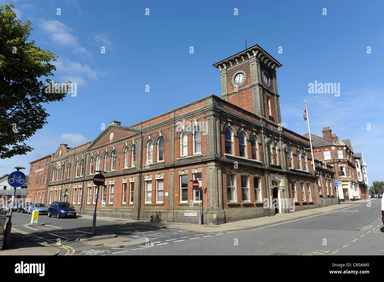 Lowestoft antiguo Ayuntamiento Victoriano Suffolk Inglaterra Foto de stock