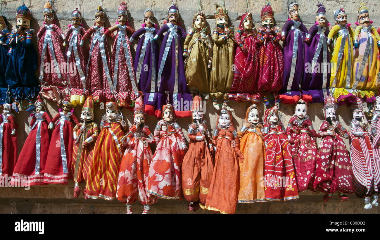 Muñecas tradicionales Jaisalmer Rajasthan India Foto de stock