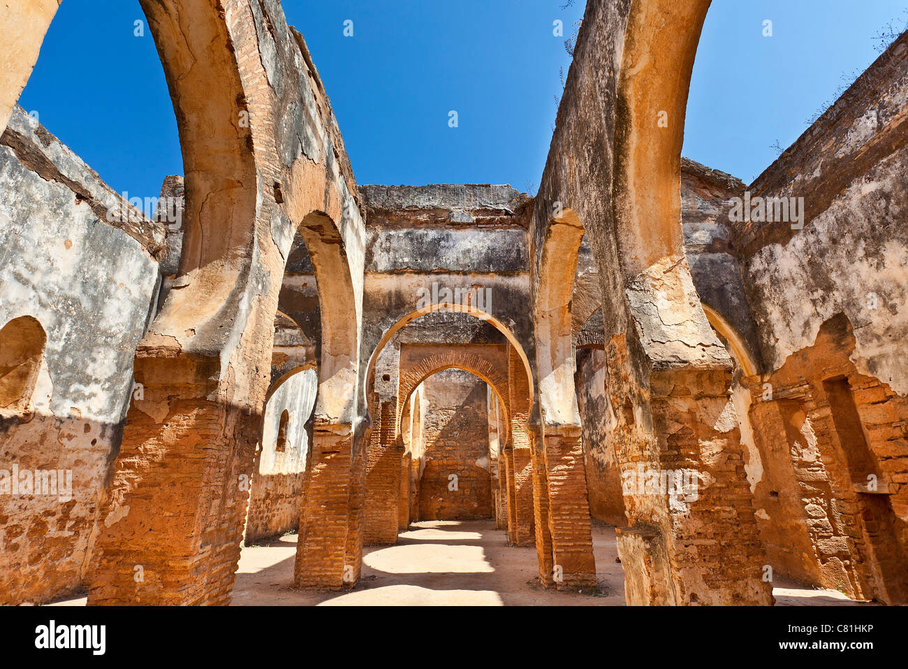 Marruecos, Rabat, Mezquita de Chellah Necrópolis Foto de stock