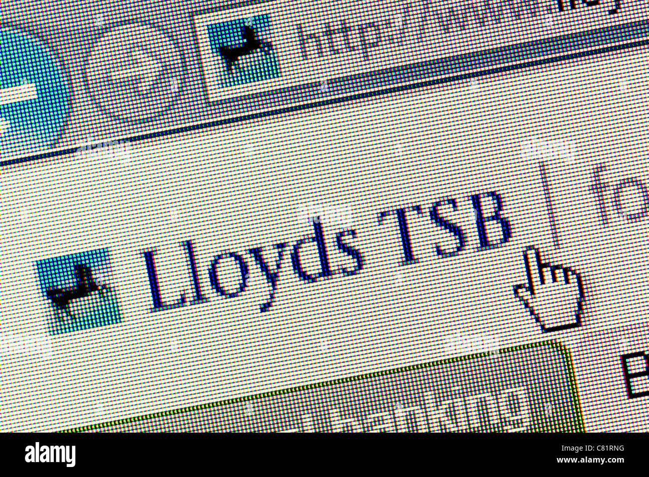 Lloyds TSB Bank logo y sitio web Cerrar Foto de stock