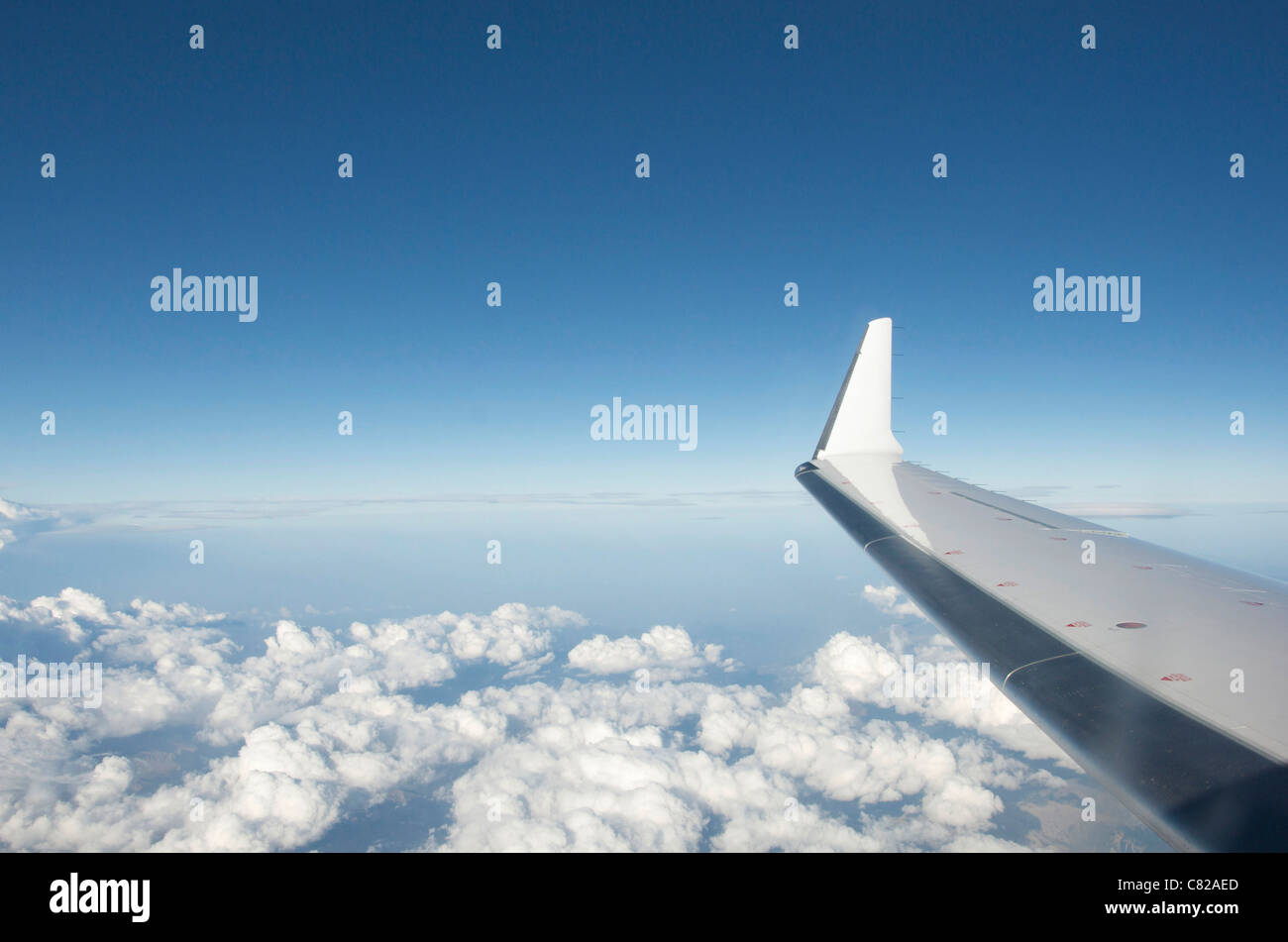 Puntas de alas de avión. Foto de stock