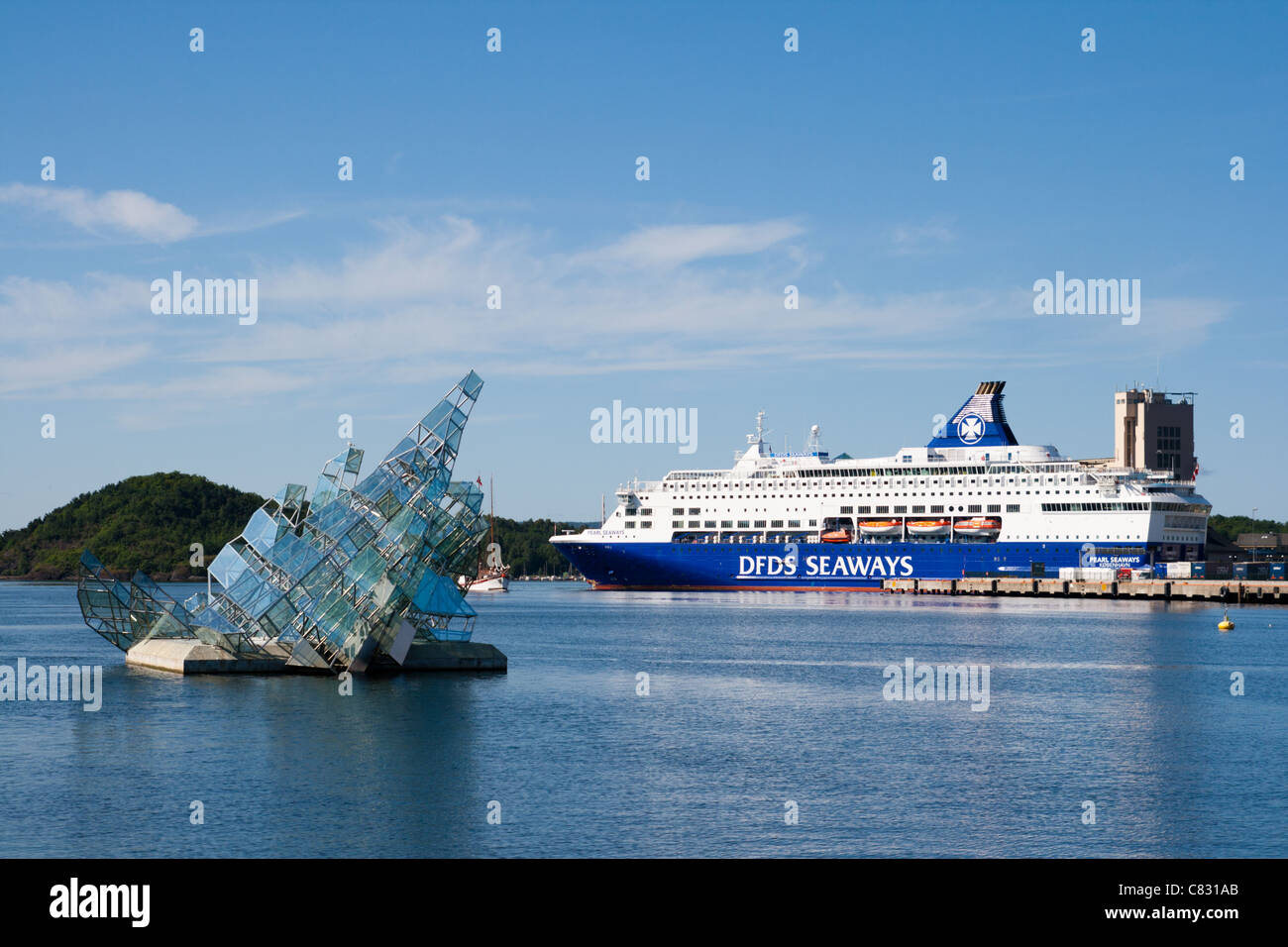 Crucero en el puerto de Oslo, Noruega Foto de stock