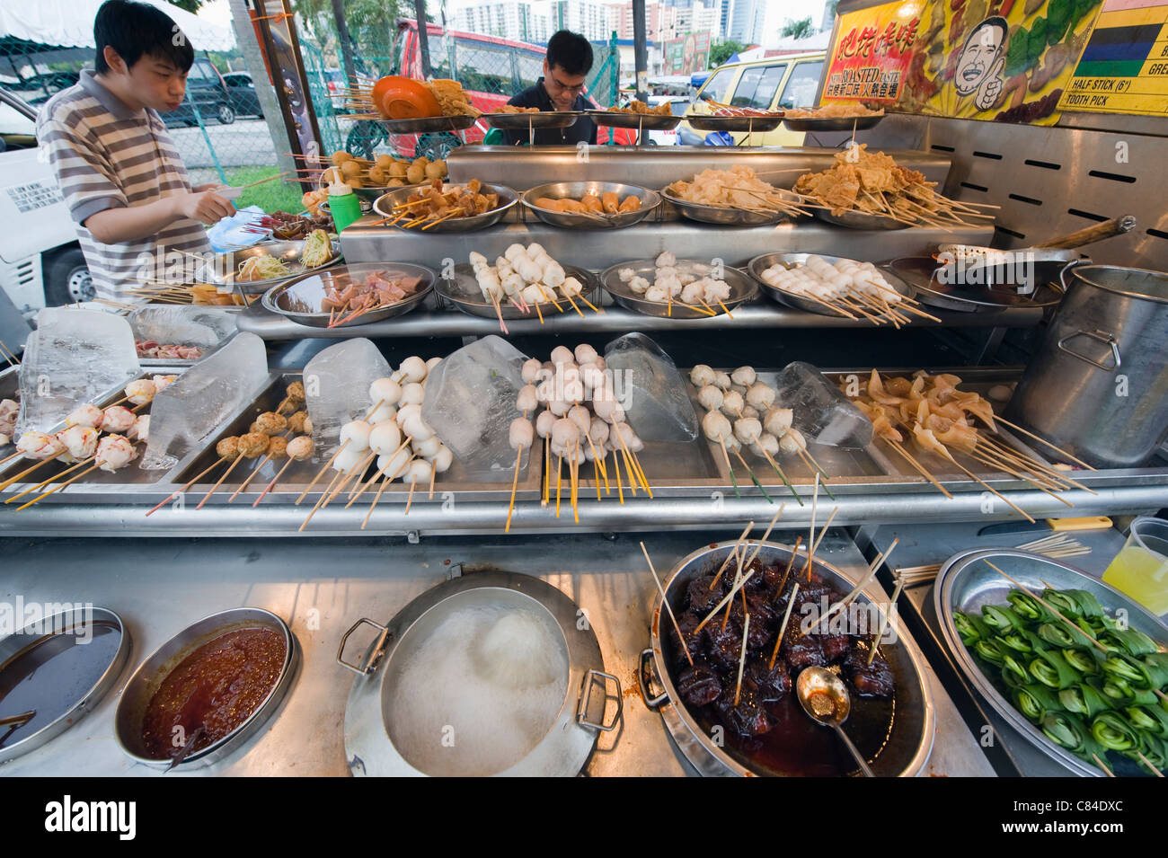 Bangsar mercado dominical, Kuala Lumpur, Malasia, Sudeste de Asia Foto de stock