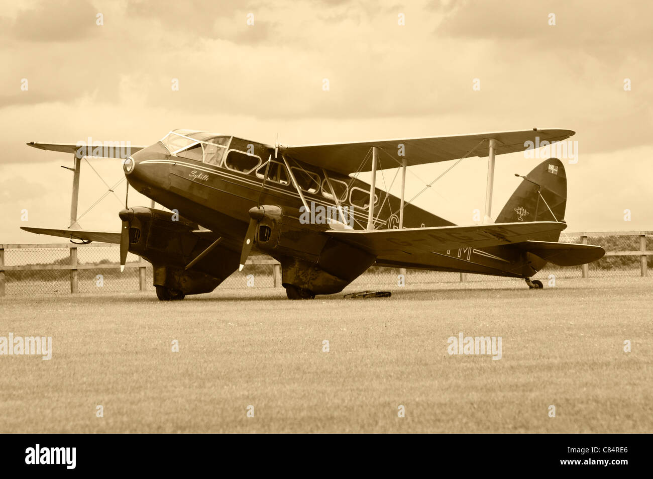 De Havilland DH.89 Dragon Rapide 6 Foto de stock