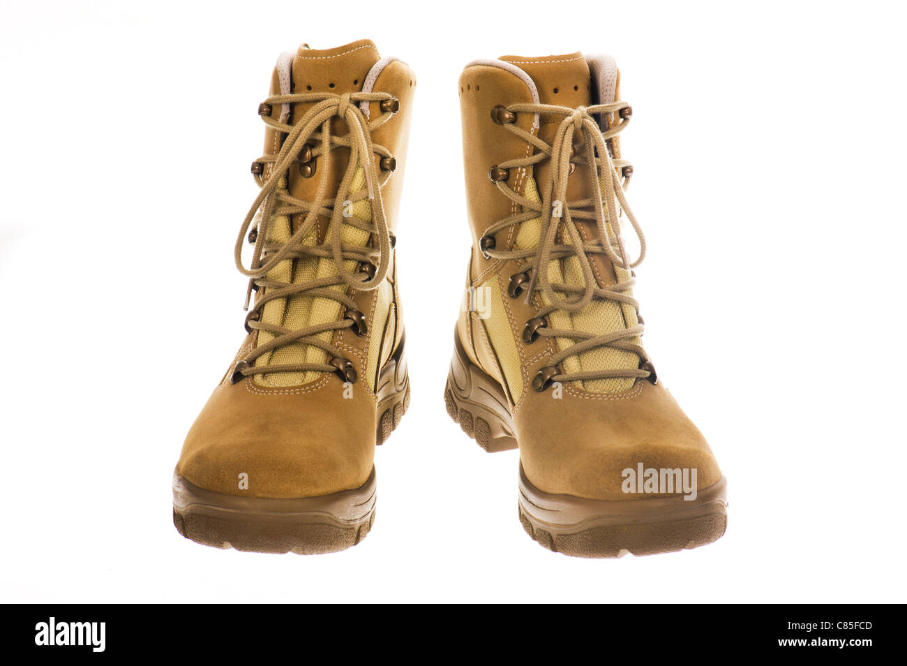 Botas para caminar en el desierto del ejército de zapata nuevo calzado  militar desgaste pies pie cuero brandnew marca studio Fotografía de stock -  Alamy