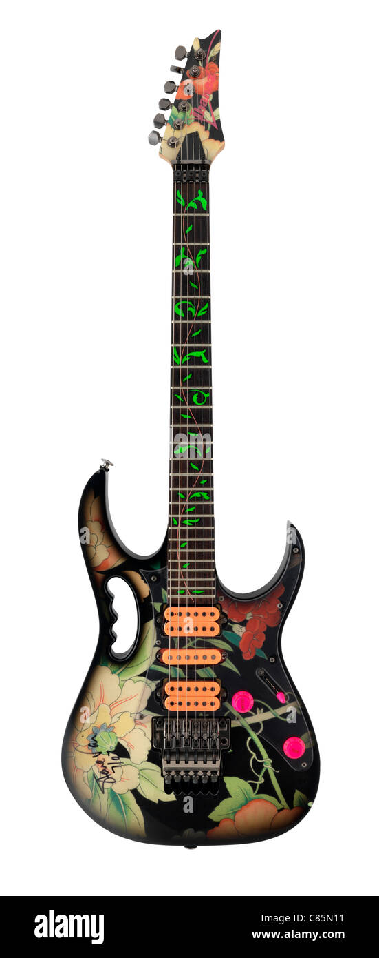 Ibanez JEM Steve Vai negra guitarra patrón floral Fotografía de stock -  Alamy