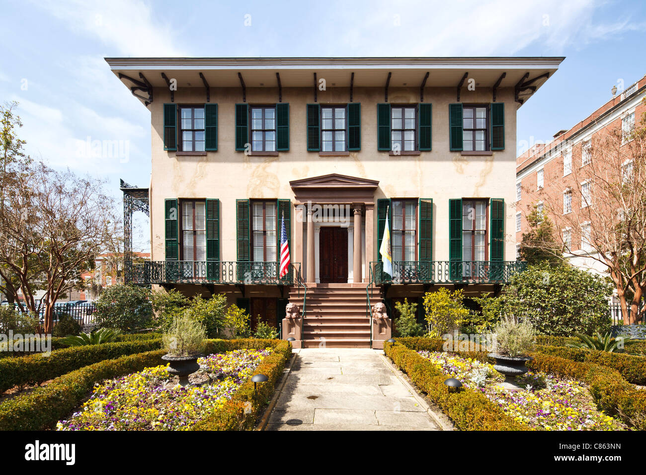 Andrew Low House, Savannah Foto de stock