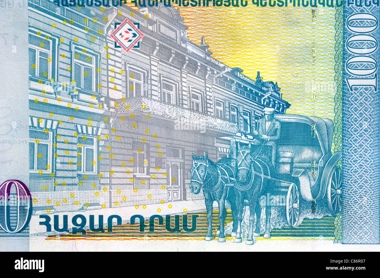 Armenia 1000 Mil billetes de DRAM. Foto de stock