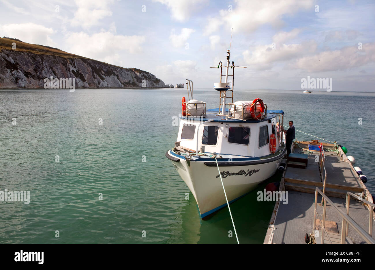 Las agujas, la Isla de Wight Foto de stock