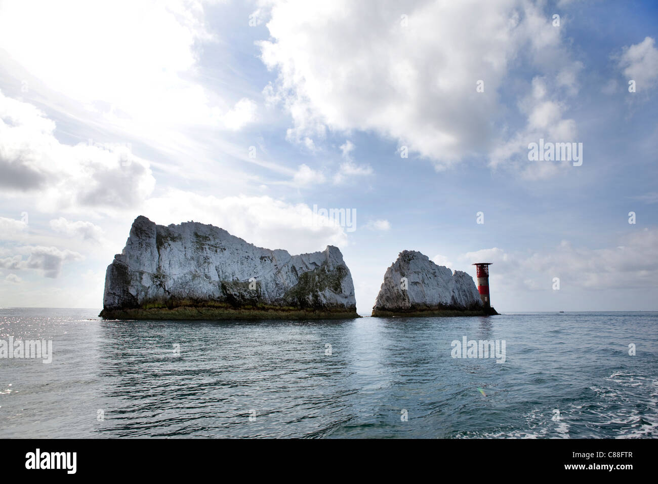 Las agujas, la Isla de Wight Foto de stock