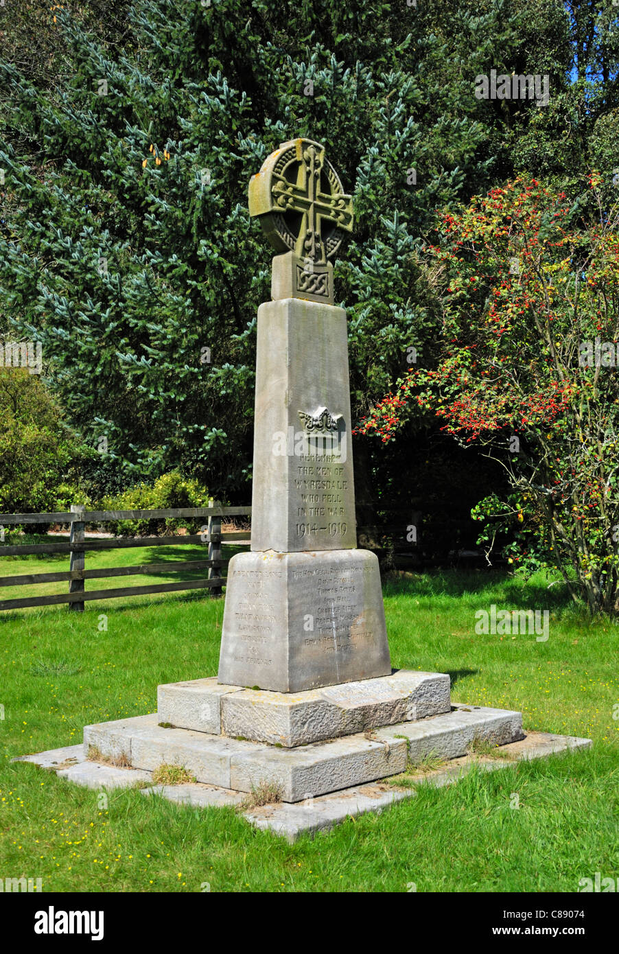 Wyresdale War Memorial. La Iglesia de Cristo. Más Wyresdale, Lancashire, Inglaterra, Reino Unido, Europa. Foto de stock