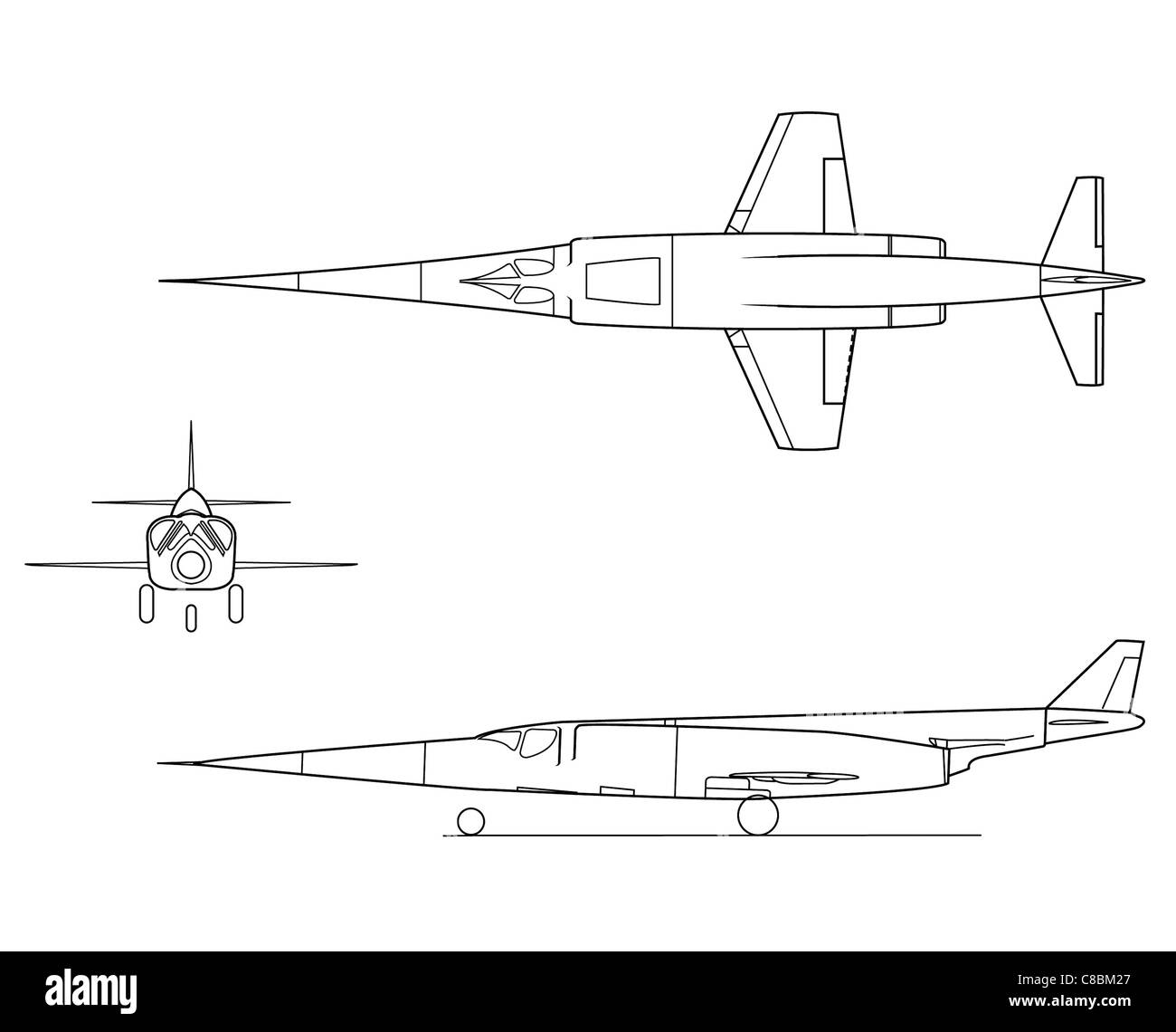 Desarmamiento nitrógeno esquina 3 aviones ver ilustración X 3 vuelo sostenido a Mach 2+, bajo las alas de  relación de aspecto Fotografía de stock - Alamy