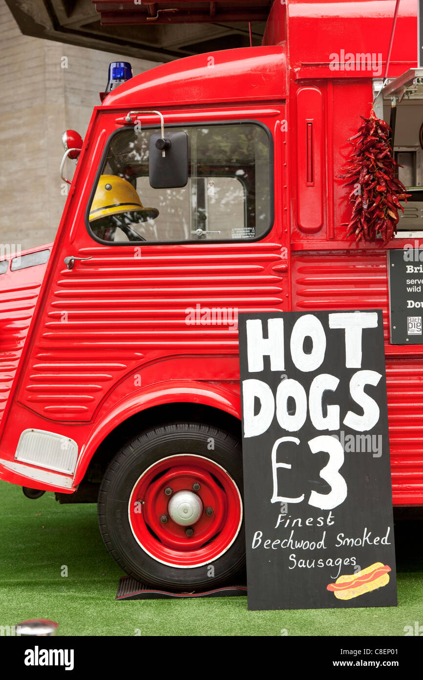 Hot Dogs £3 (Citroën H Van) Foto de stock