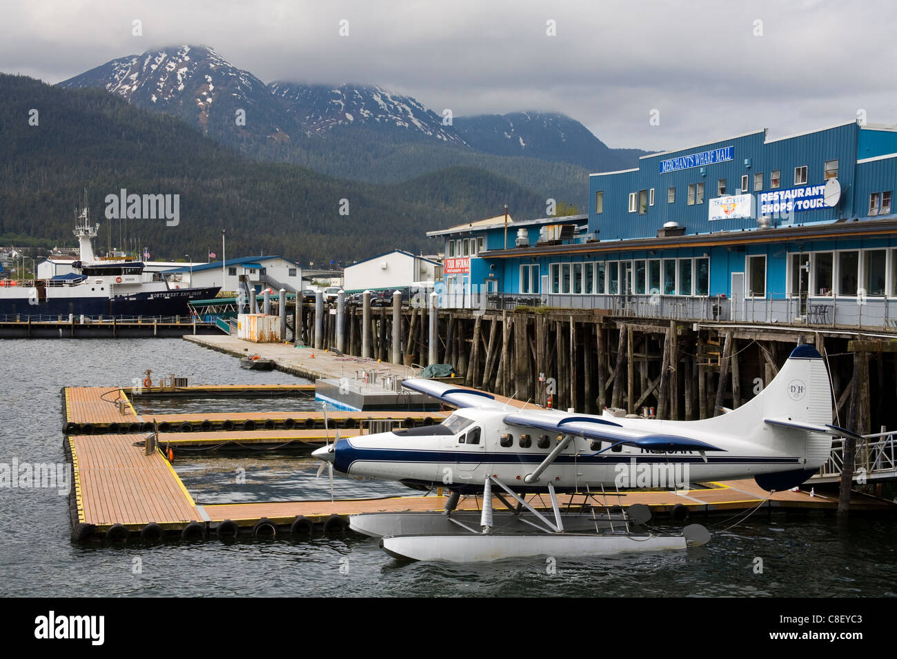Hidroavión en Juneau, Alaska, Sudeste de Estados Unidos de América Foto de stock