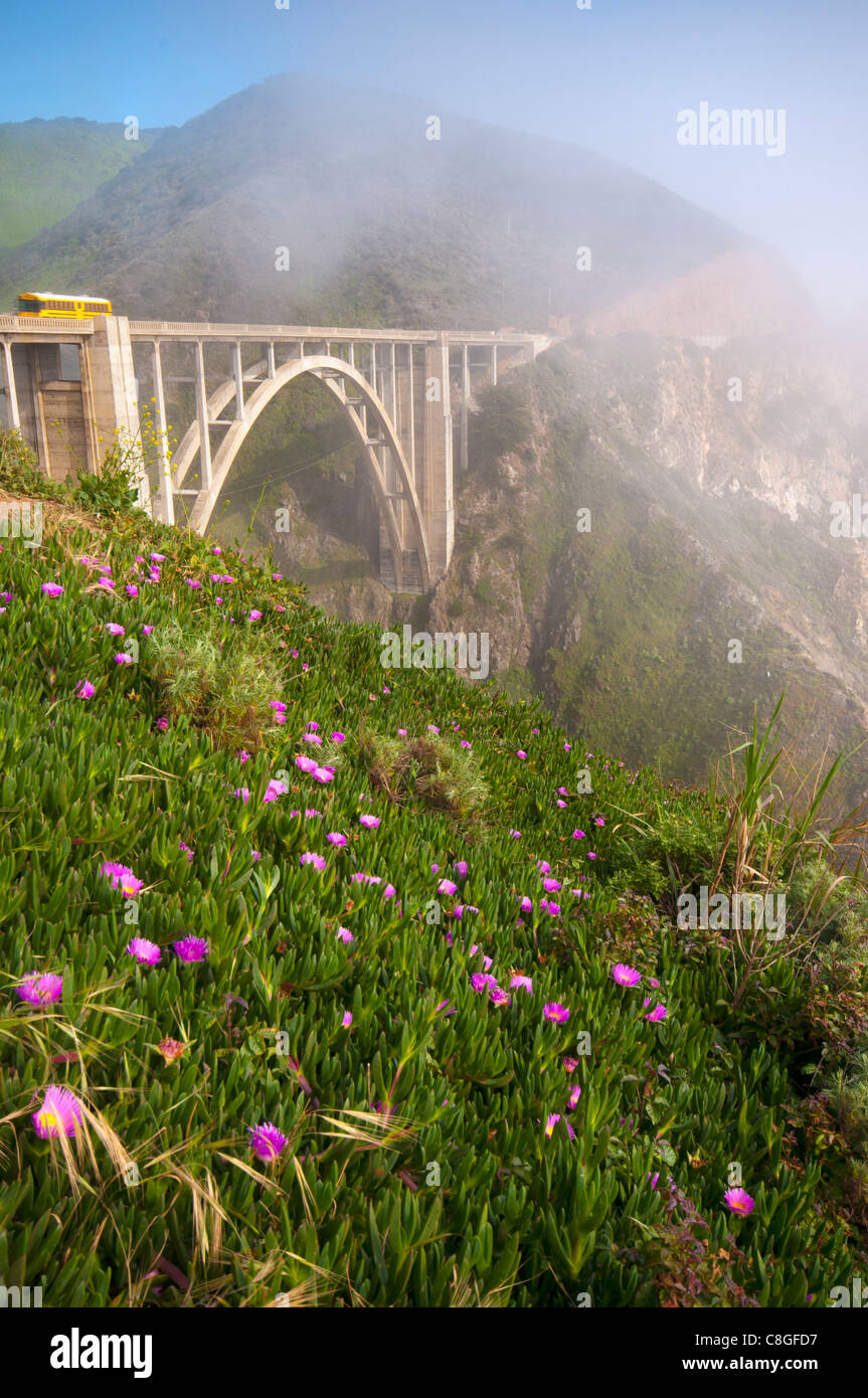 Bixby Puente, Highway 1, California, Estados Unidos de América Foto de stock