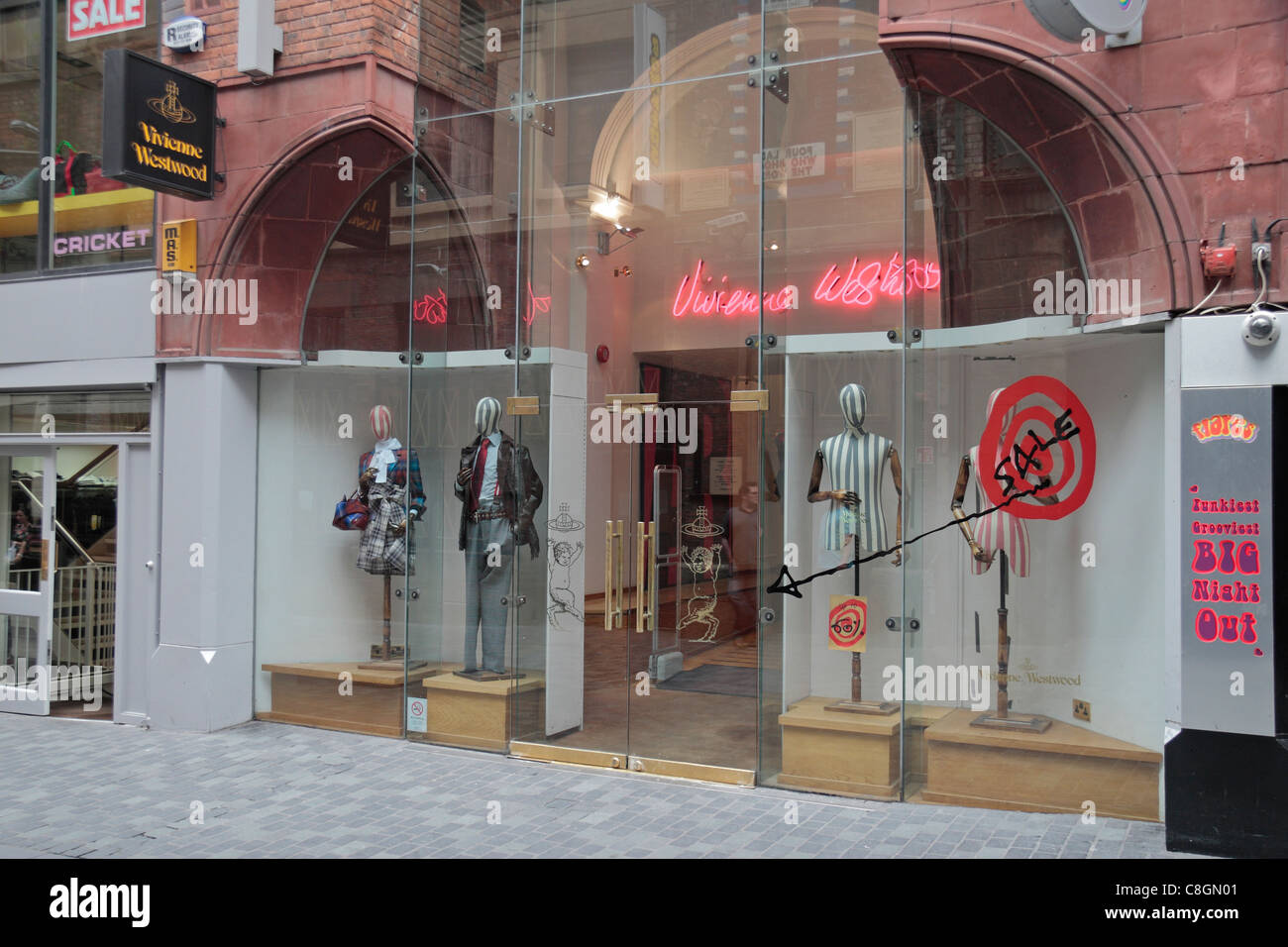 El Vivienne Westwood store en Mathew Street, Liverpool, Inglaterra. Foto de stock