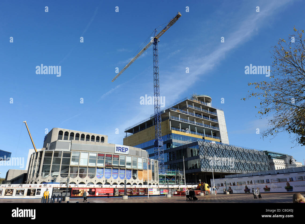 En construcción de la Biblioteca Central de Birmingham West Midlands, Reino Unido Foto de stock