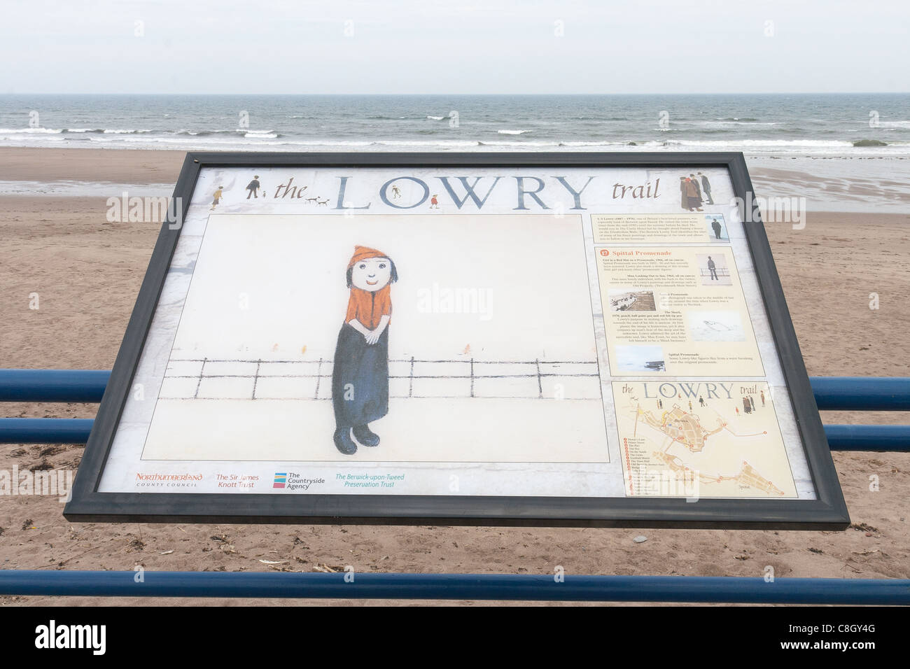 Lowry's Berwick upon Tweed - una imagen en Spittal promenade Foto de stock