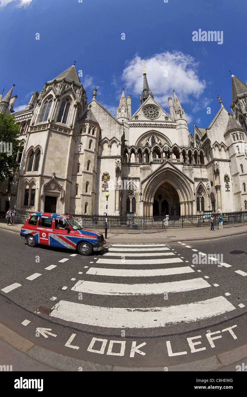 Tribunales de justicia real, de la ciudad de Londres, Inglaterra, Reino Unido, Reino Unido, GB, Gran Bretaña, Islas Británicas, Europa Foto de stock