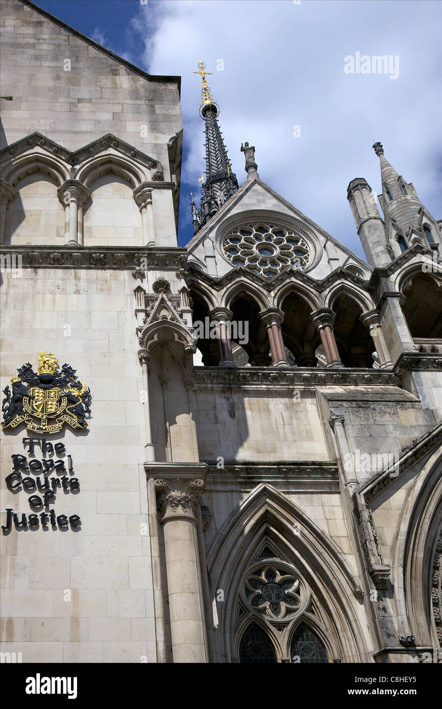 Tribunales de justicia real, de la ciudad de Londres, Inglaterra, Reino Unido, Reino Unido, GB, Gran Bretaña, Islas Británicas, Europa Foto de stock