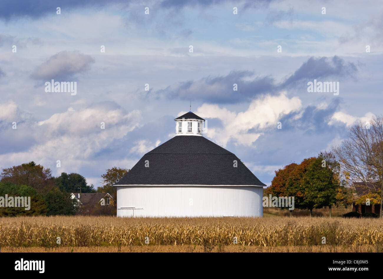 Round Barn en Jackson County, Indiana Foto de stock