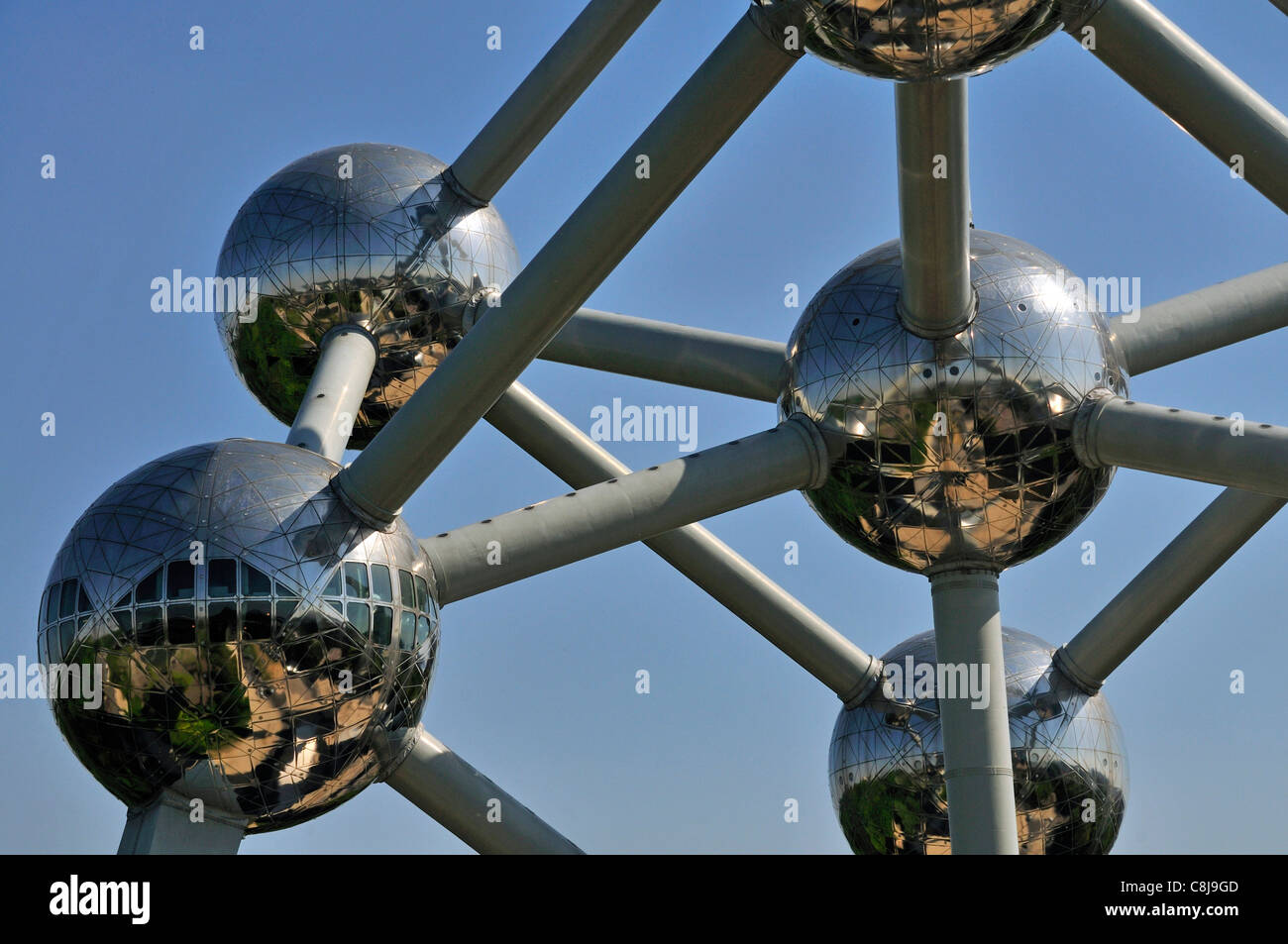 Atomium, arquitectura, Bruselas, Bélgica, monumentos, Europa, Landmark, Benelux Foto de stock