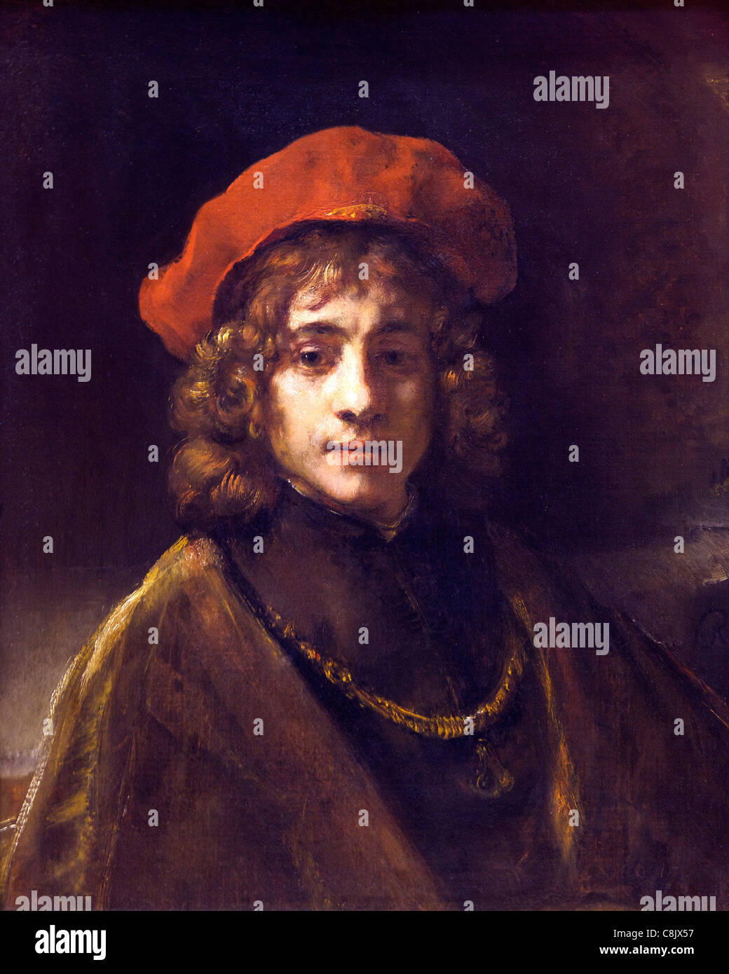 Tito, hijo del artista, de Rembrandt, 1657, Wallace Collection, London, England, UK, Reino Unido, GB, Gran Bretaña, British Foto de stock