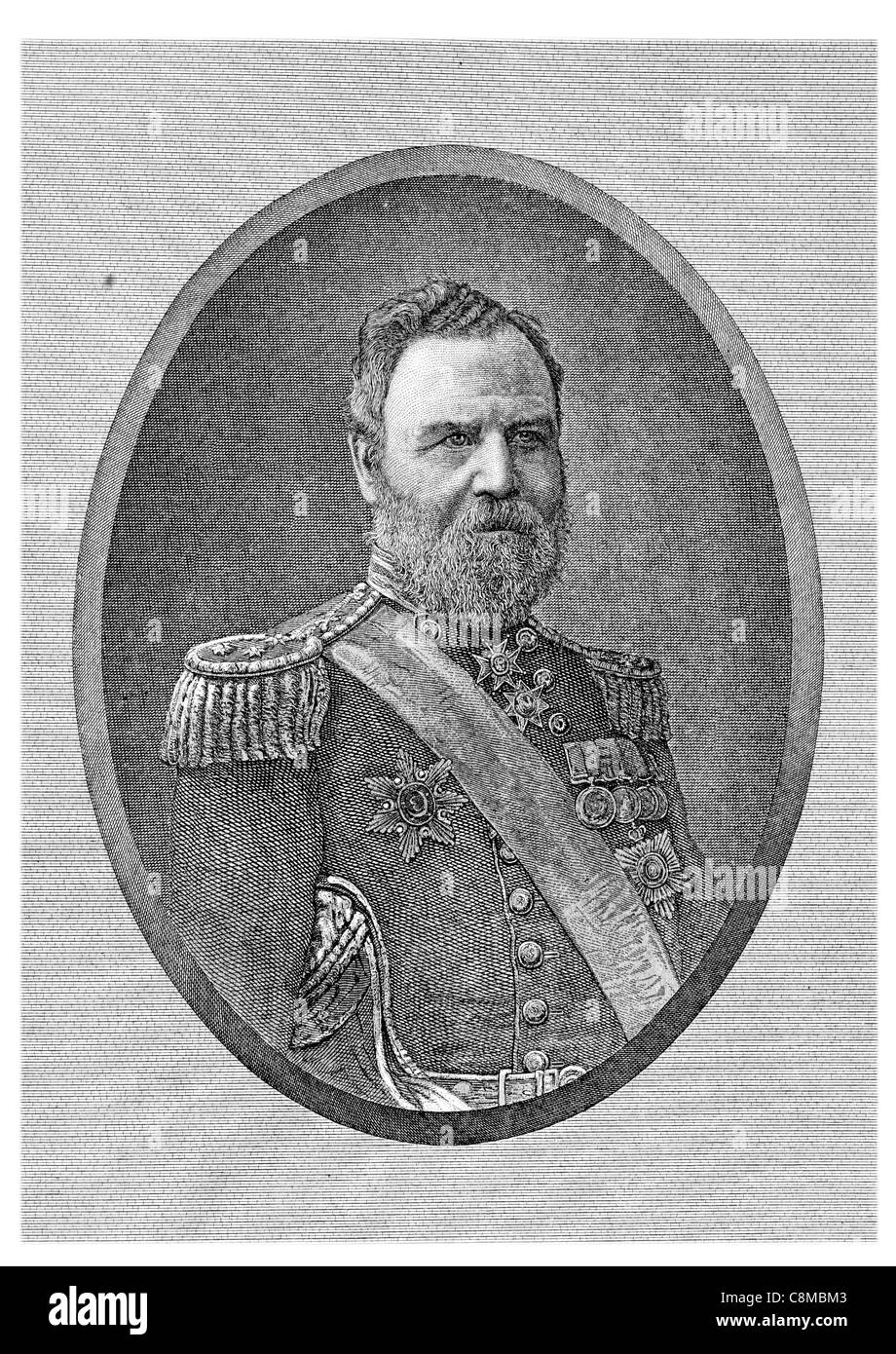 Almirante Frederick Beauchamp Paget Seymour, 1er Barón Alcester 1821 1895 British naval Comandante en Jefe de la flota del canal Foto de stock