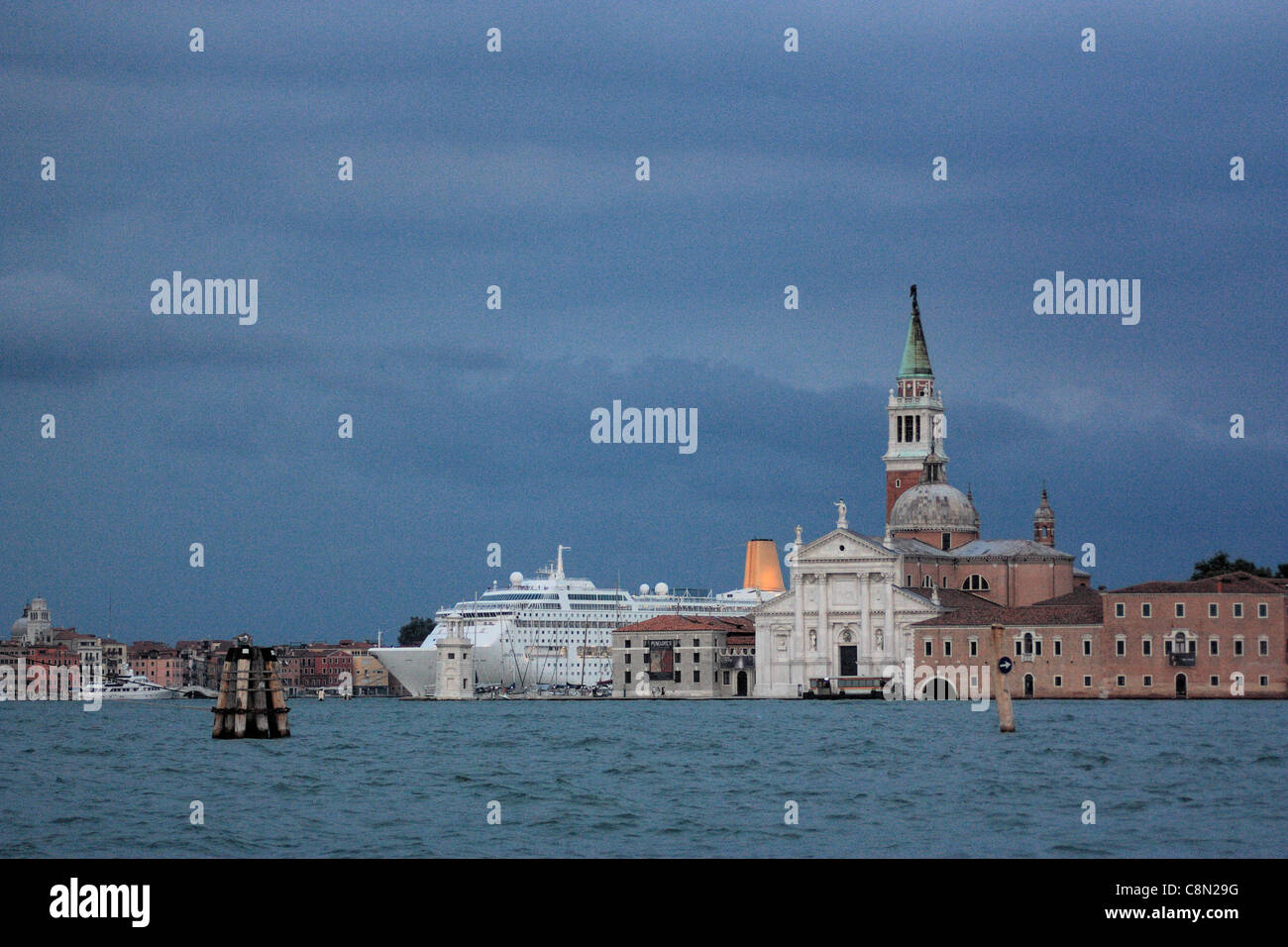 Isola di San Giorgio Maggiore, Venecia, Italia Foto de stock