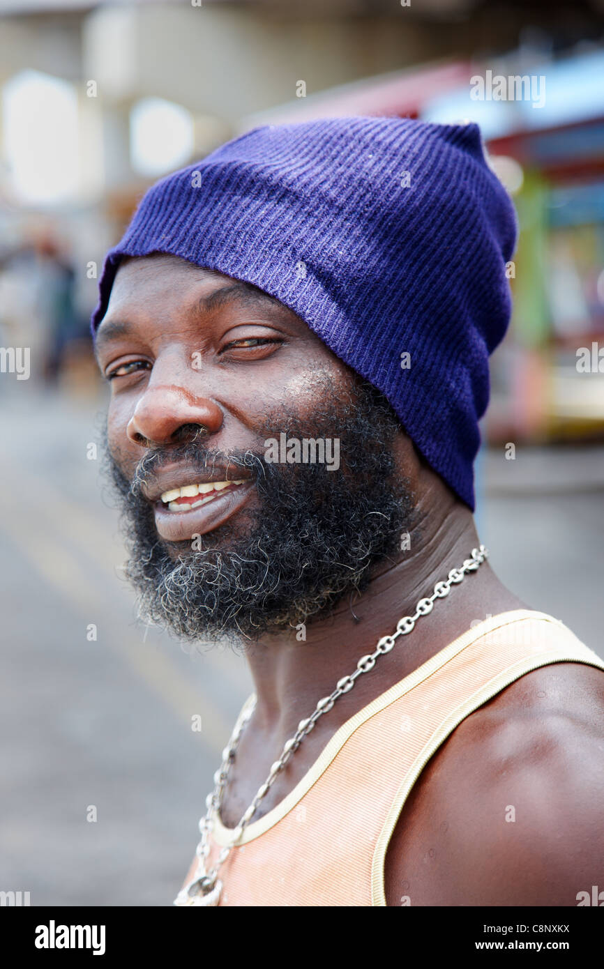 El hombre de las Bahamas, Nassau, en la isla de Nueva Providencia, Bahamas Caribe Foto de stock