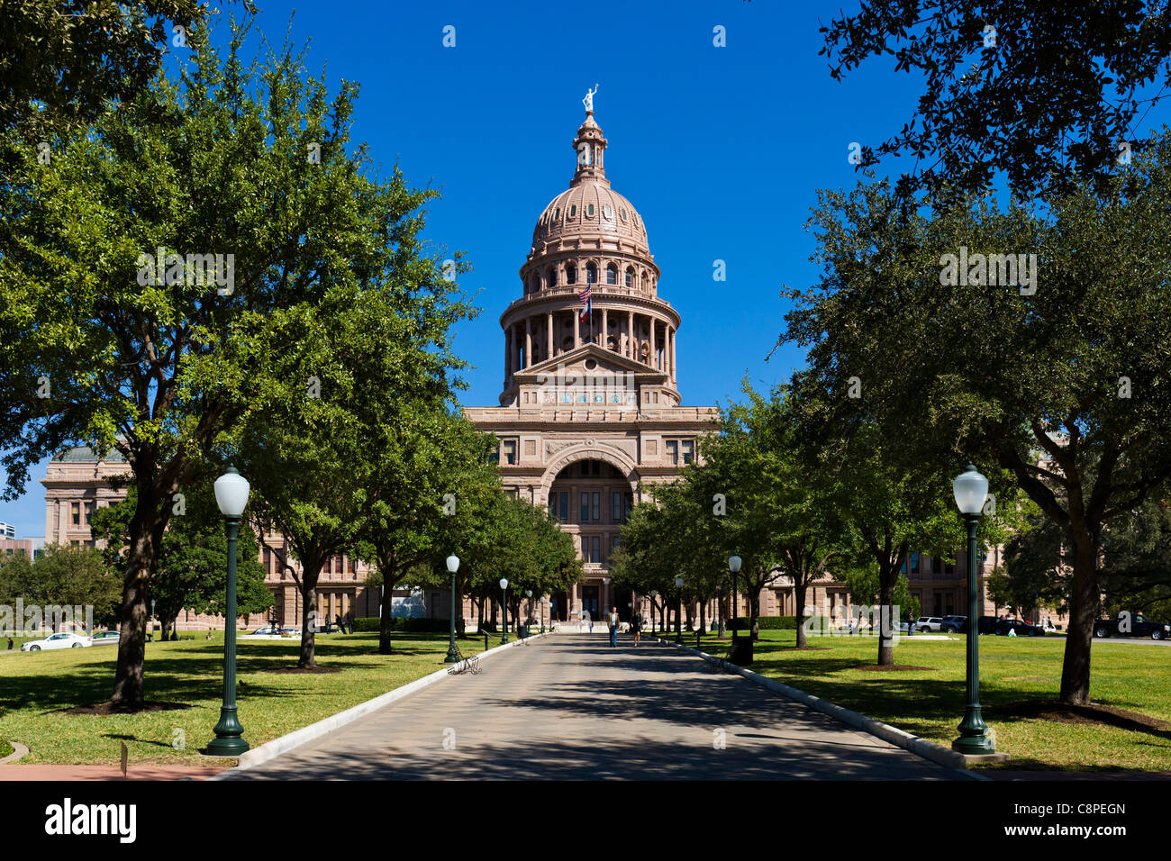 El edificio del Capitolio Estatal en Austin, Texas, EE.UU. Foto de stock