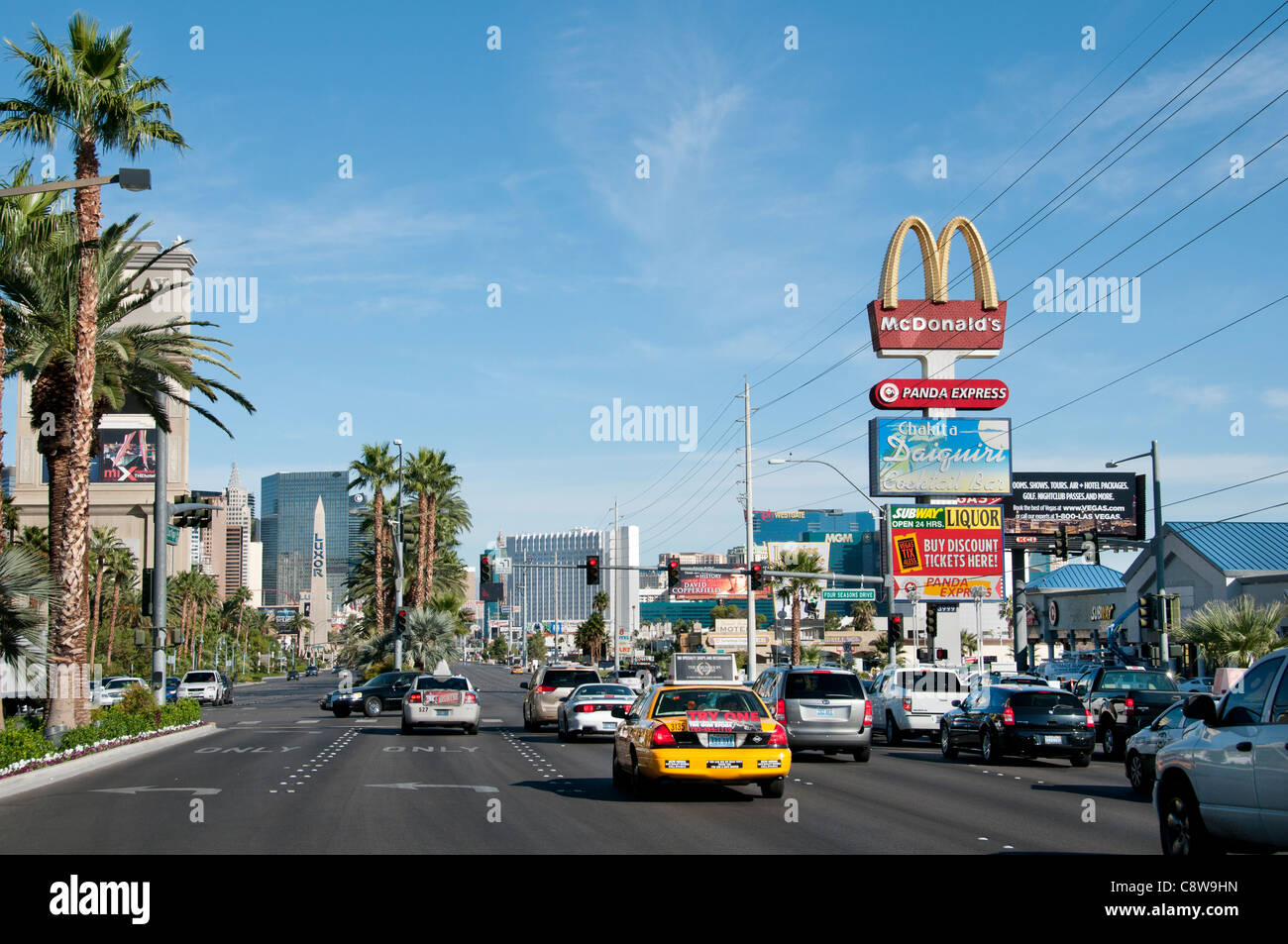 Las Vegas, la capital mundial del juego de Nevada de los Estados Unidos Foto de stock