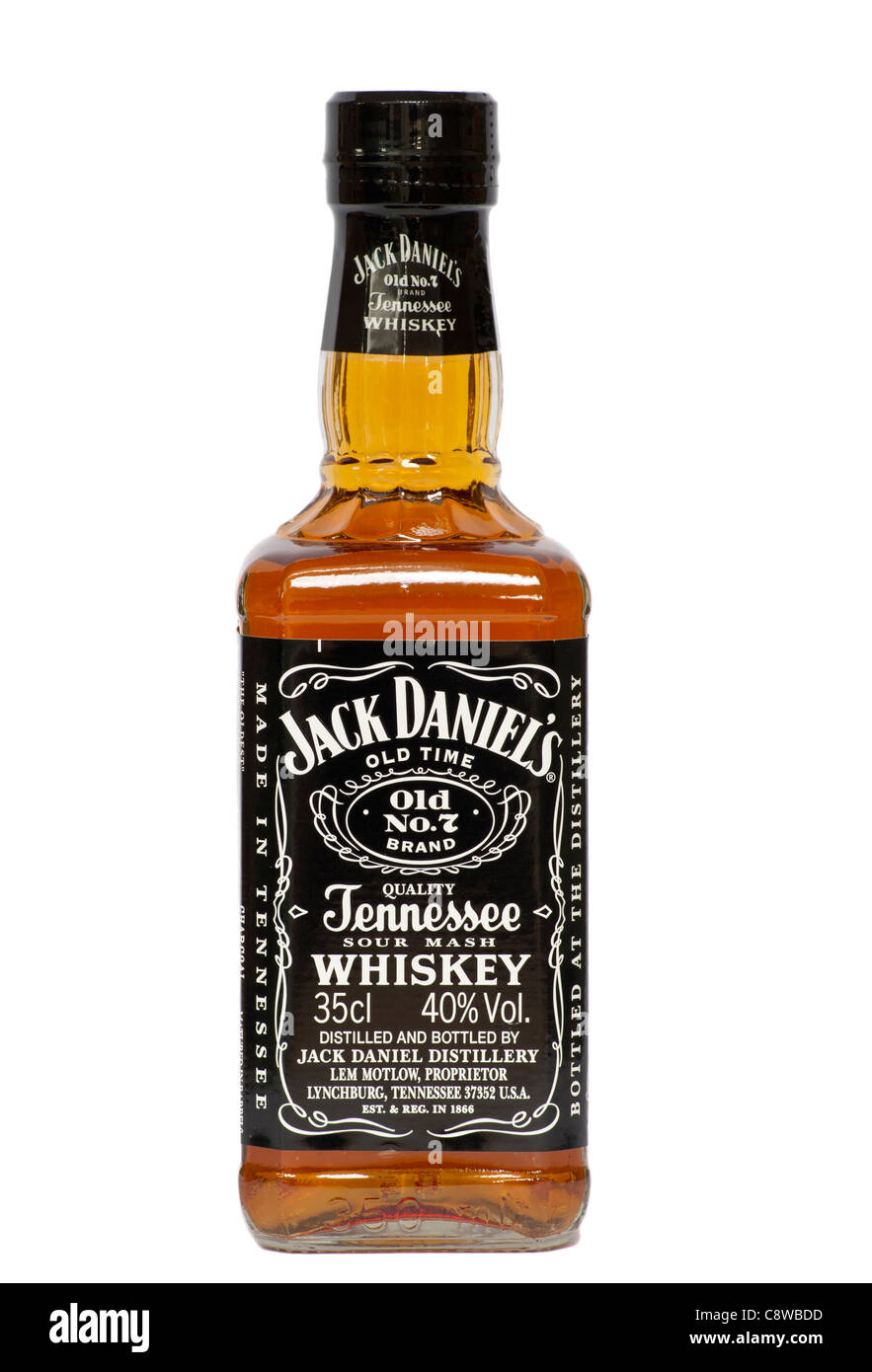 Botella de whiskey Jack Daniels Foto de stock