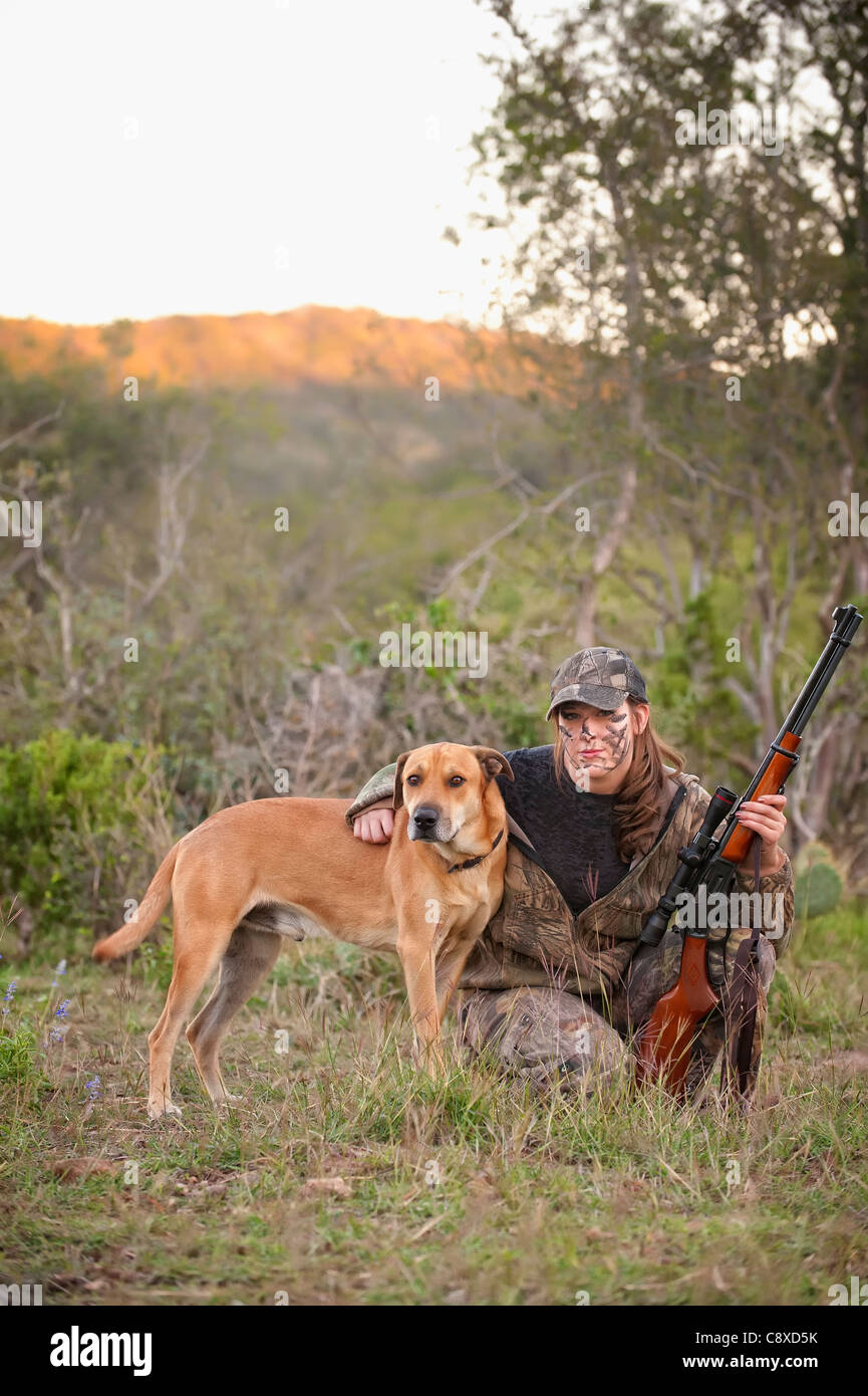 Perro de caza - Cazador y gundog Foto de stock