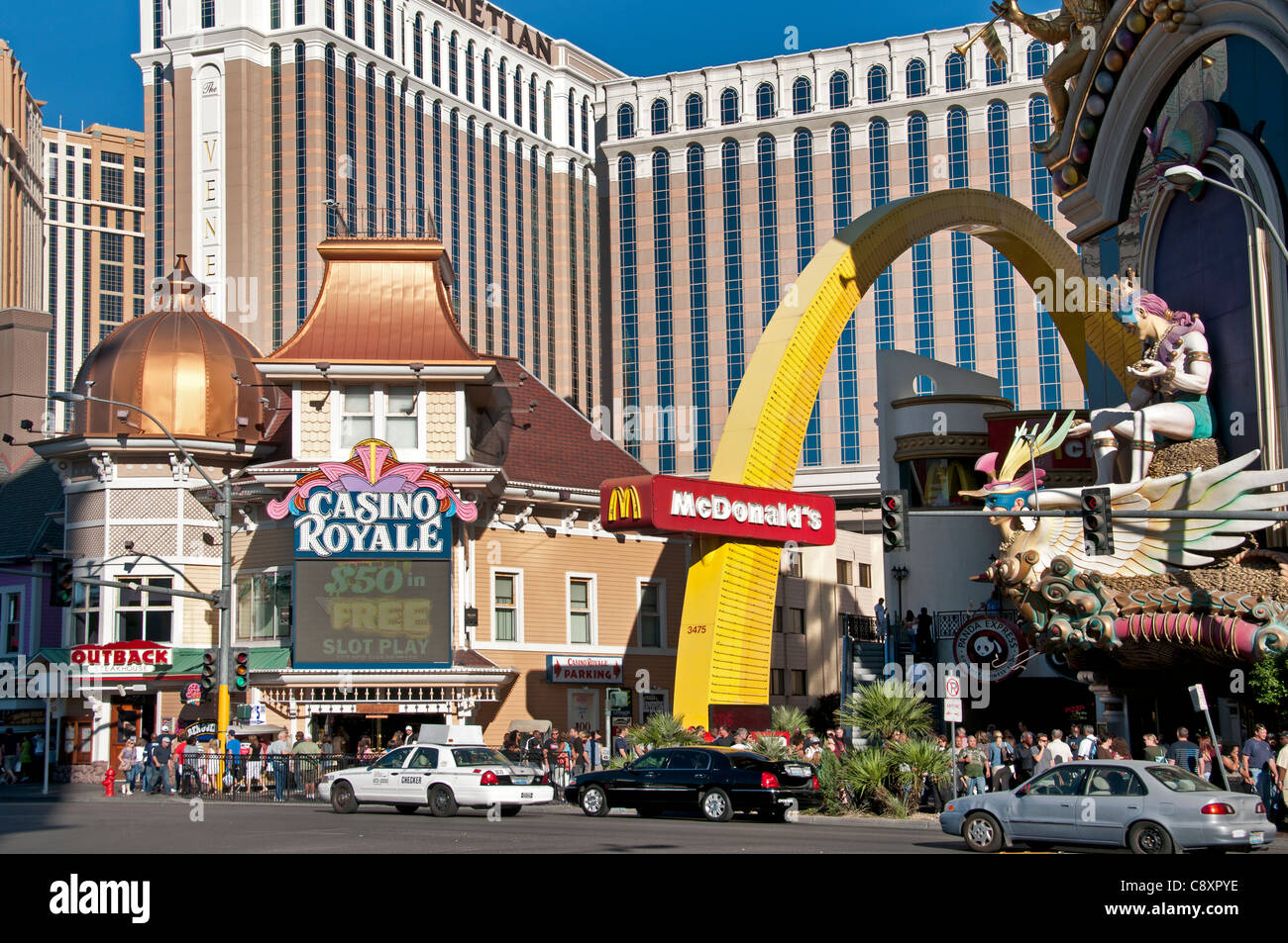 Las Vegas, la capital mundial del juego de Nevada de los Estados Unidos Foto de stock