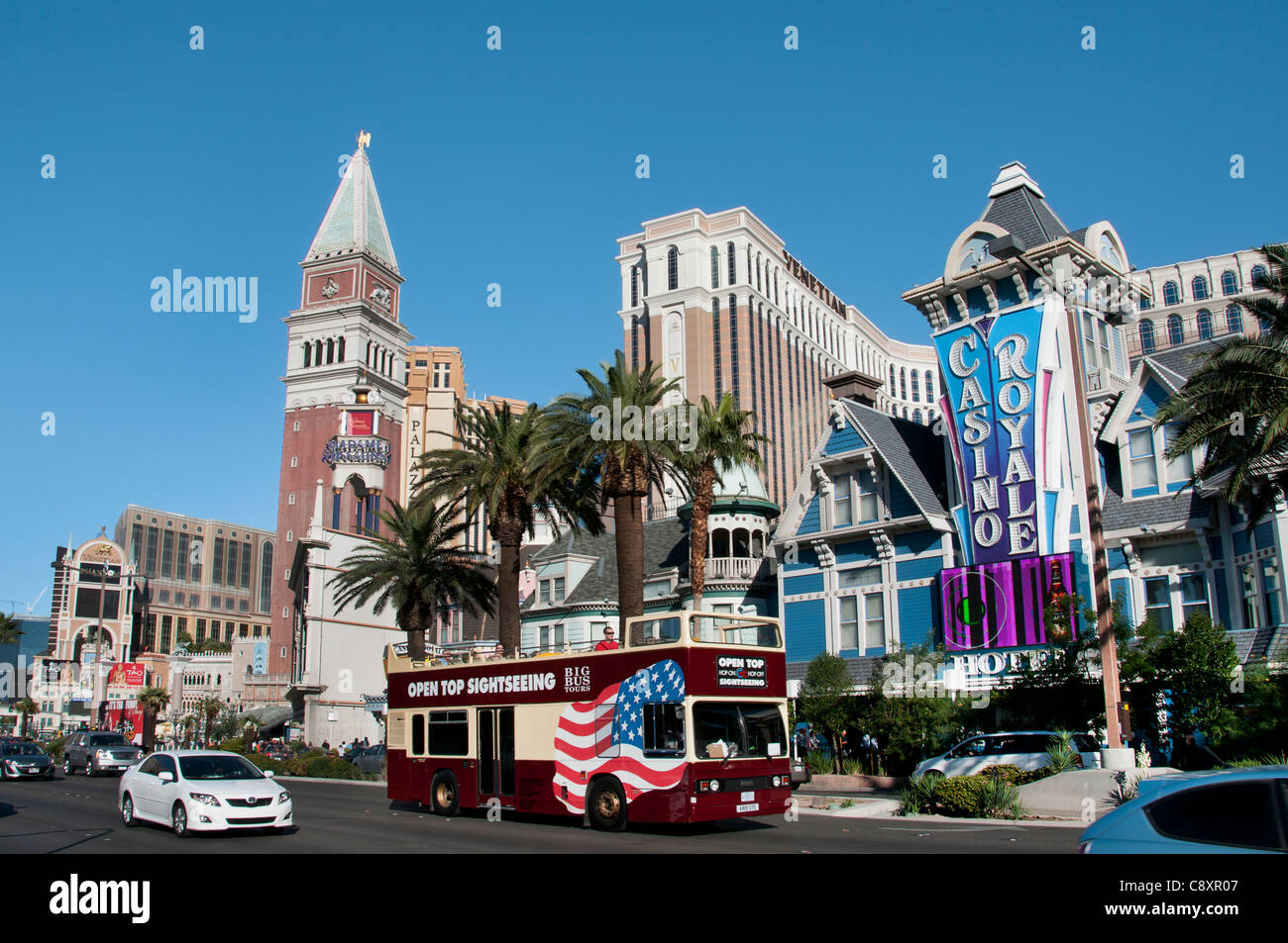 Las Vegas, la capital mundial del juego de Nevada de los Estados Unidos Foto de stock