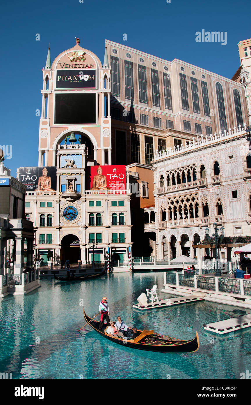 Venecia Venecia Las Vegas, la capital mundial del juego de Nevada de los Estados Unidos Foto de stock