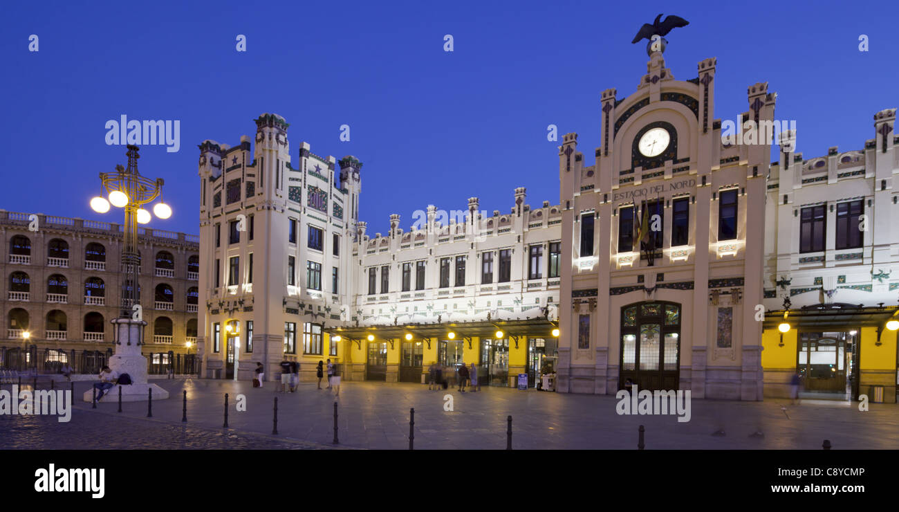Estación de tren estacion del Nord, Valencia, España Foto de stock