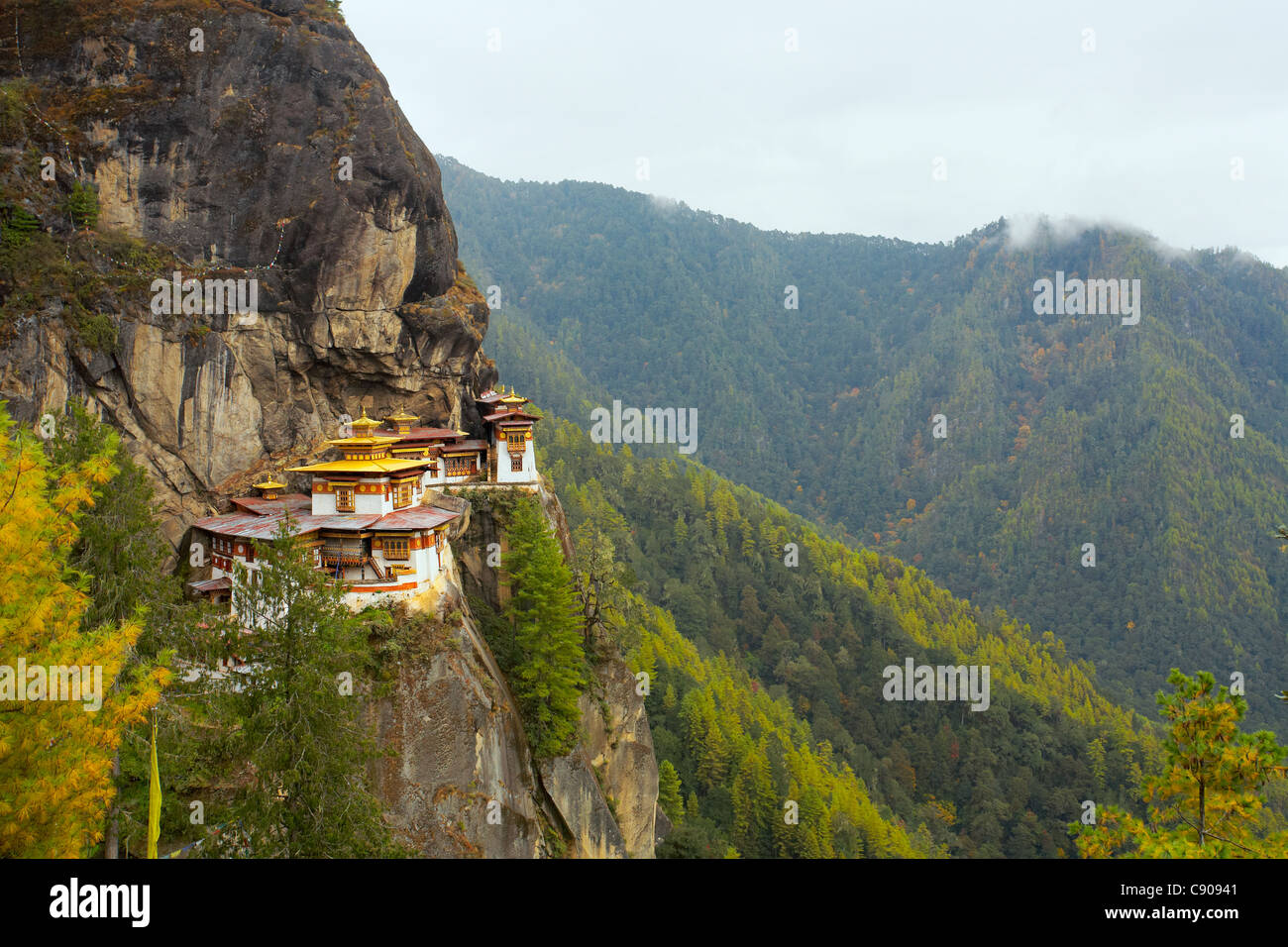 Taktshang (Tiger's Nest) Monasterio, Bhután, Asia Foto de stock