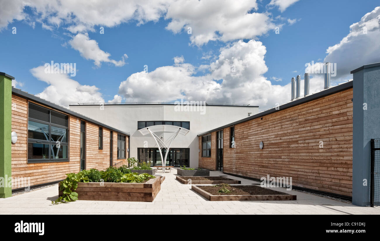 Blueprint Escuela de corta estancia en Aylesbury, Buckinghamshire Foto de stock