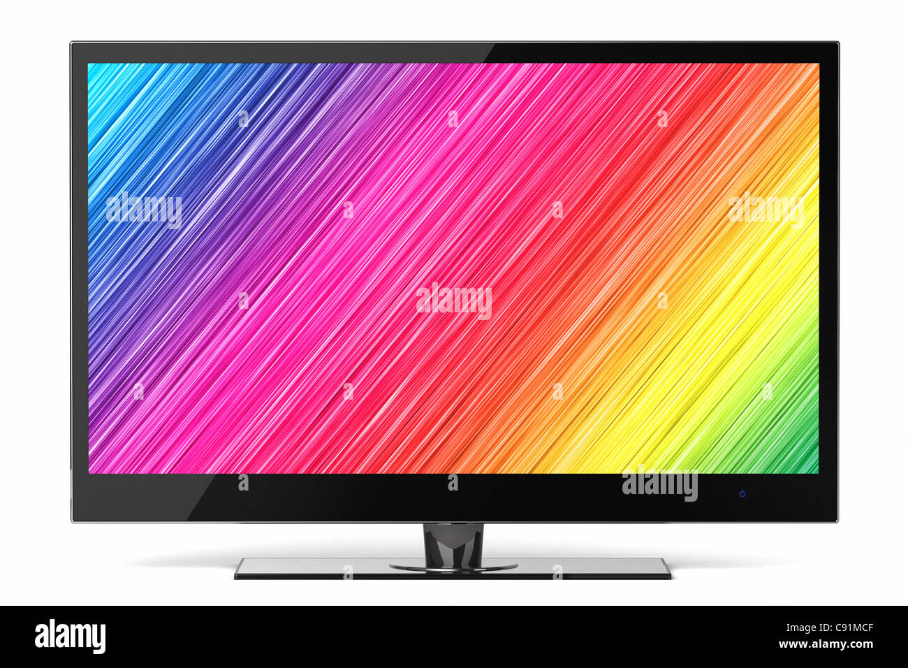TV o monitor de montaje en pared del soporte de brazo articulado aislado  sobre fondo blanco Fotografía de stock - Alamy