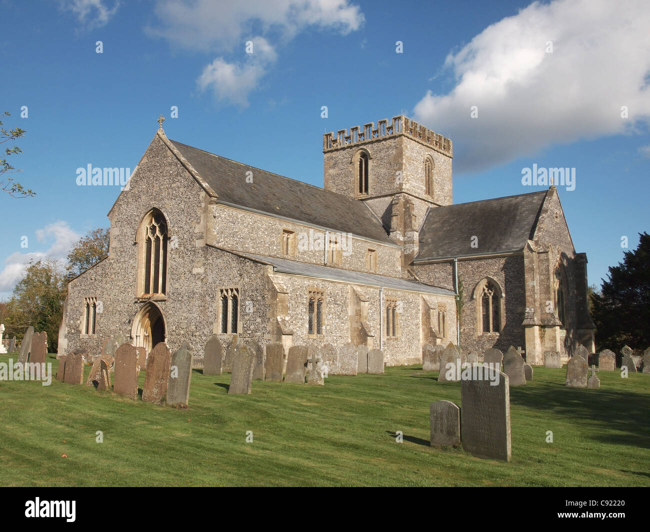 La Iglesia de Santa María Gran Bedwyn Foto de stock