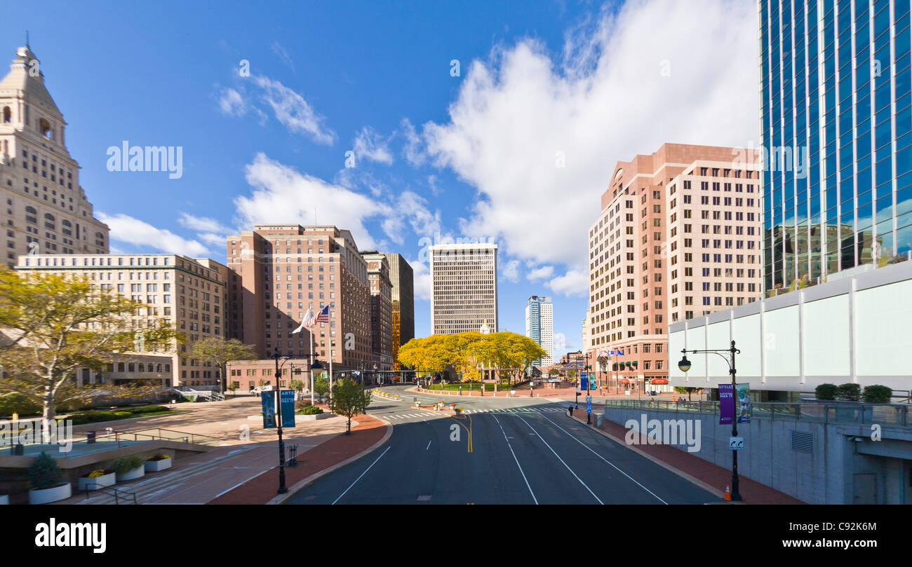 El centro de Hartford Connecticut Foto de stock