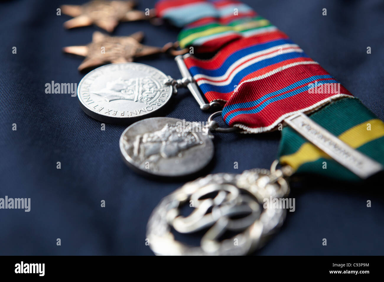 Tira de medallas Foto de stock