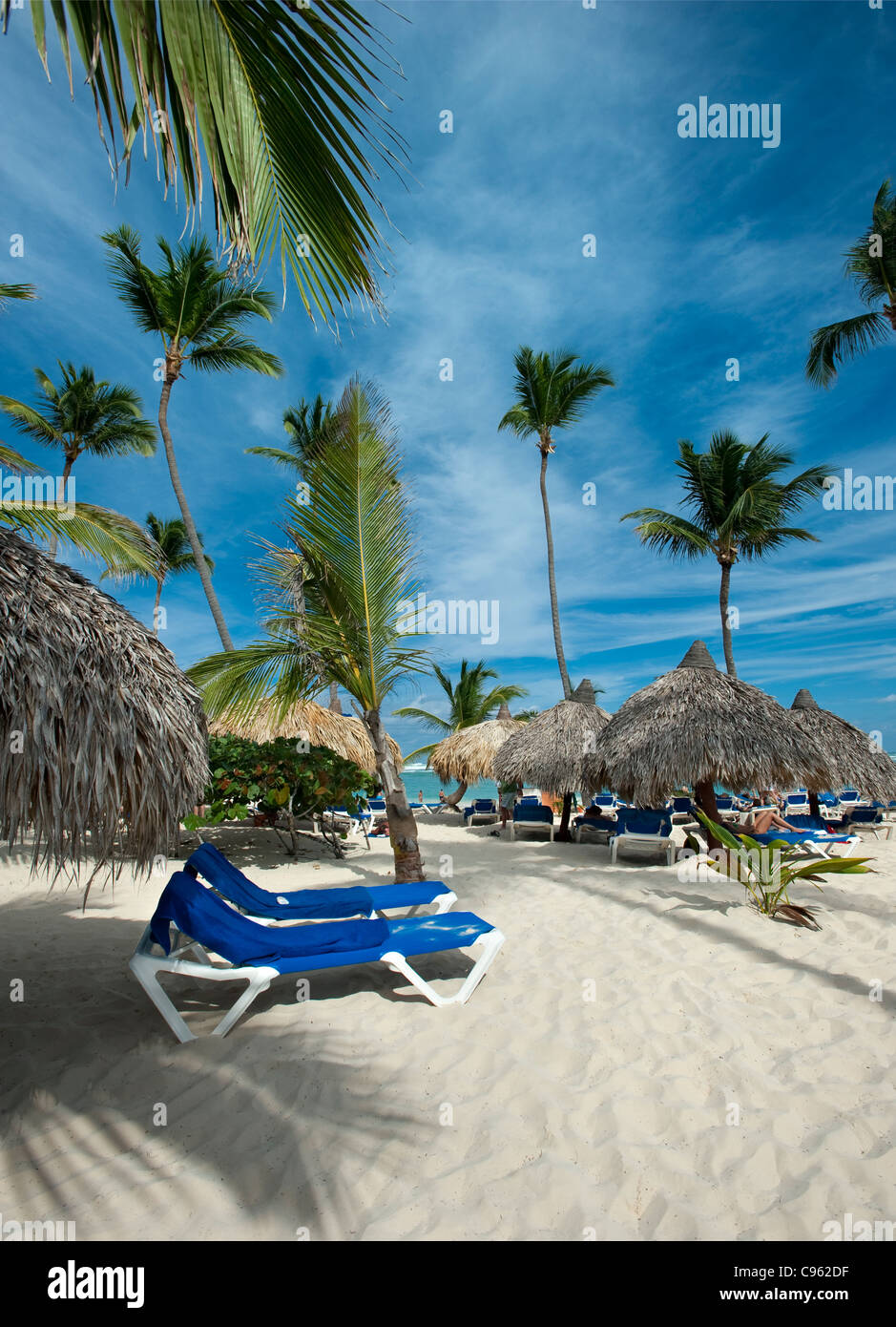 Bavaro Beach en Gran Bahia Principe Amber Hotel, Punta Cana, República Dominicana Foto de stock