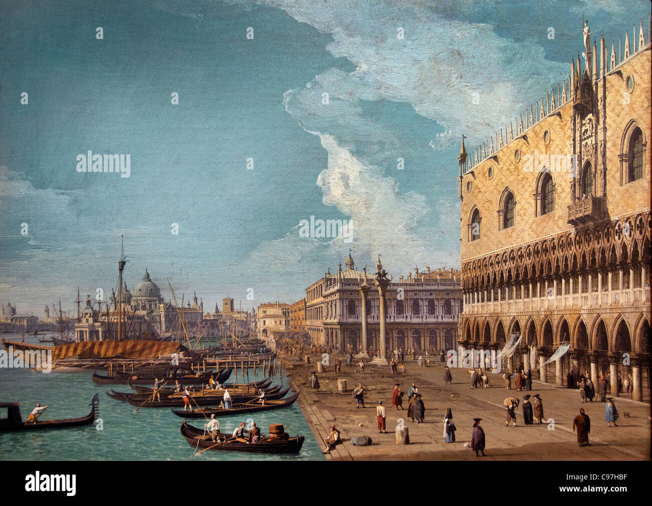 Venecia Italia la Salute 1735 Italiano Giovanni Antonio Canal Foto de stock