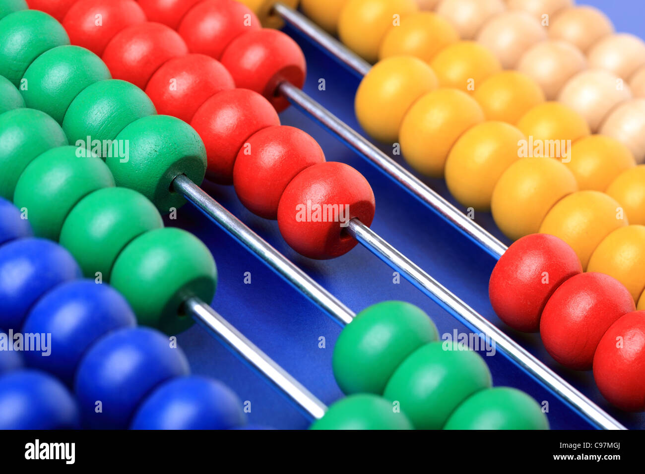 Abacus con bolas de colores Foto de stock