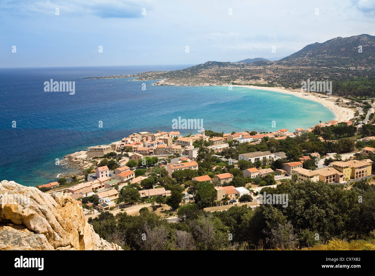 Algajola, costa noroeste, la región de Balagne, Córcega, Francia, Europa Foto de stock