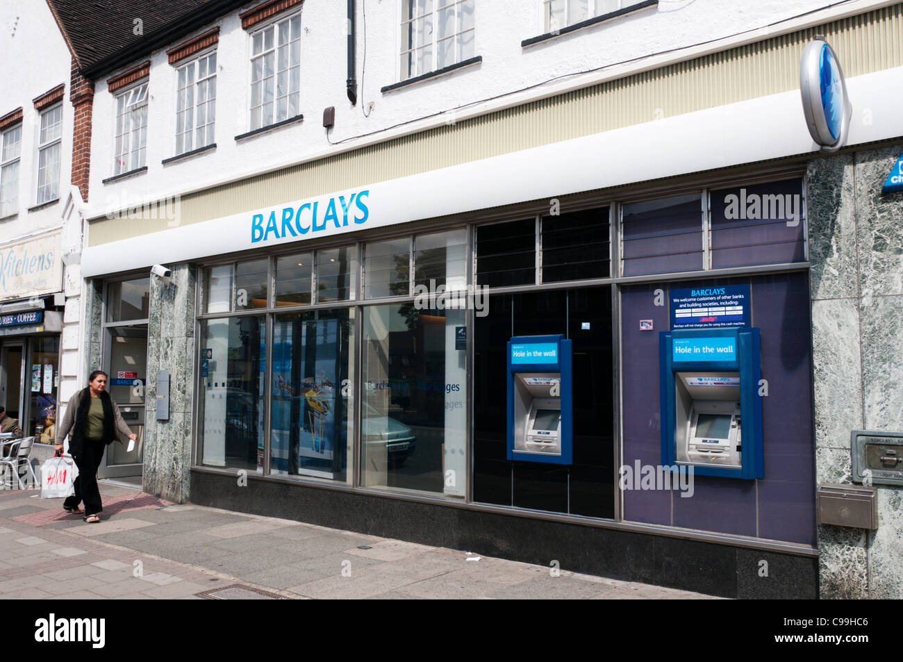 Una sucursal del banco Barclays en el sur de Inglaterra Foto de stock